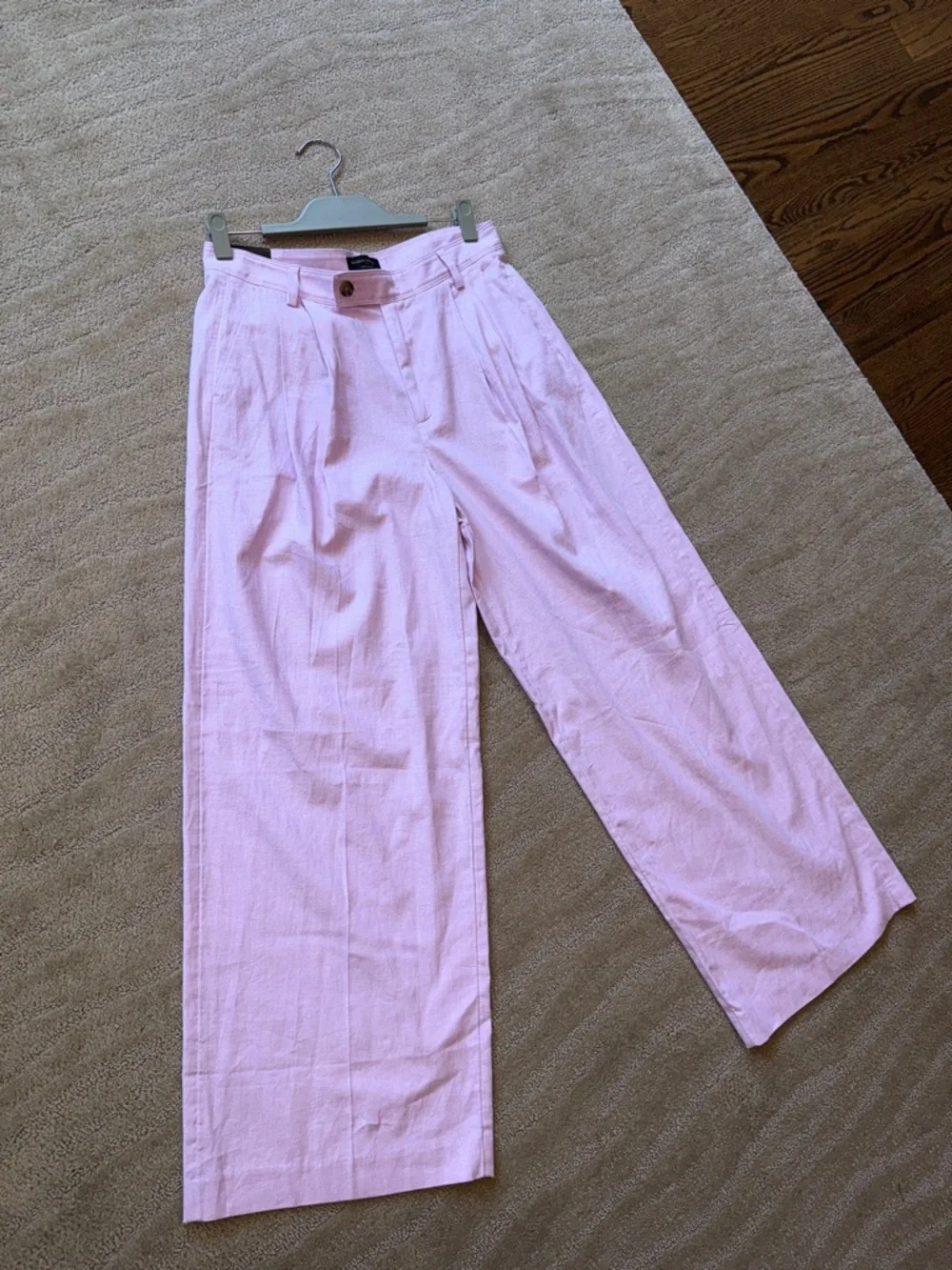 Banana Republic Linen Blend Wide Leg Pleated Trousers